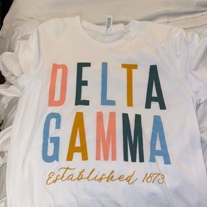 white delta gamma tshirt